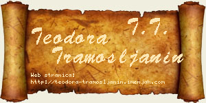 Teodora Tramošljanin vizit kartica